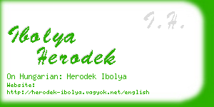 ibolya herodek business card